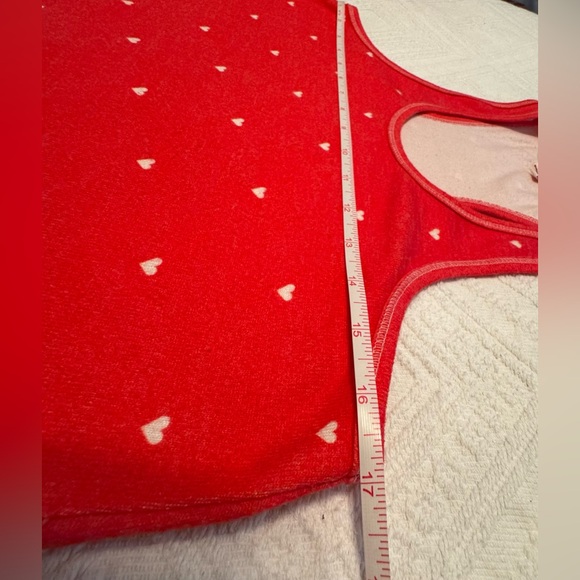PJ Salvage tank top - red orange w/white hearts - small - gently used. BOGO - Picture 5 of 6